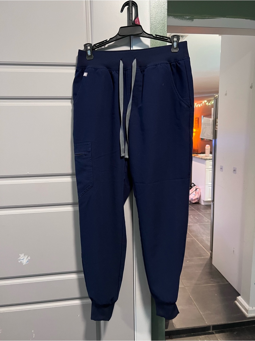Navy Jogger scrub Pants with Drawstring